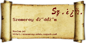 Szemerey Ádám névjegykártya