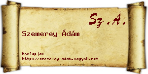 Szemerey Ádám névjegykártya